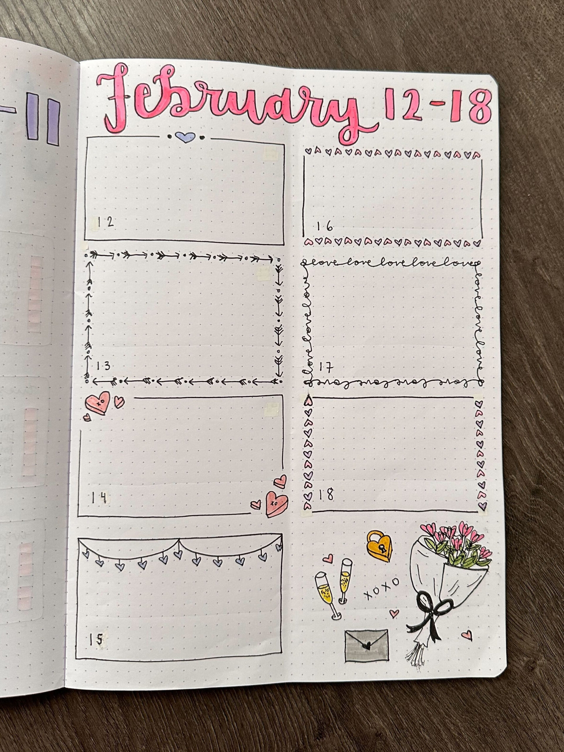 Bullet journal spread