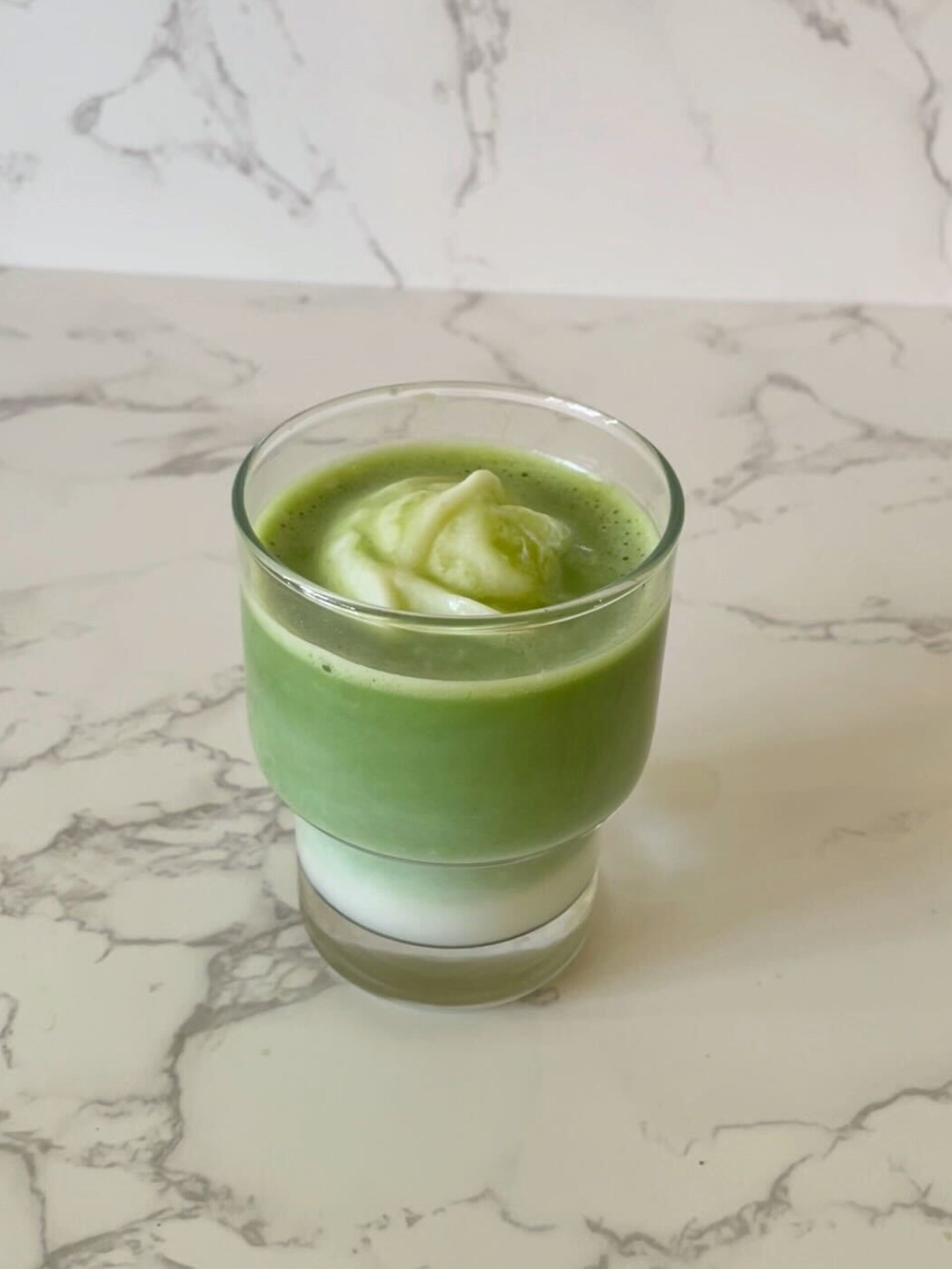 Iced matcha latte